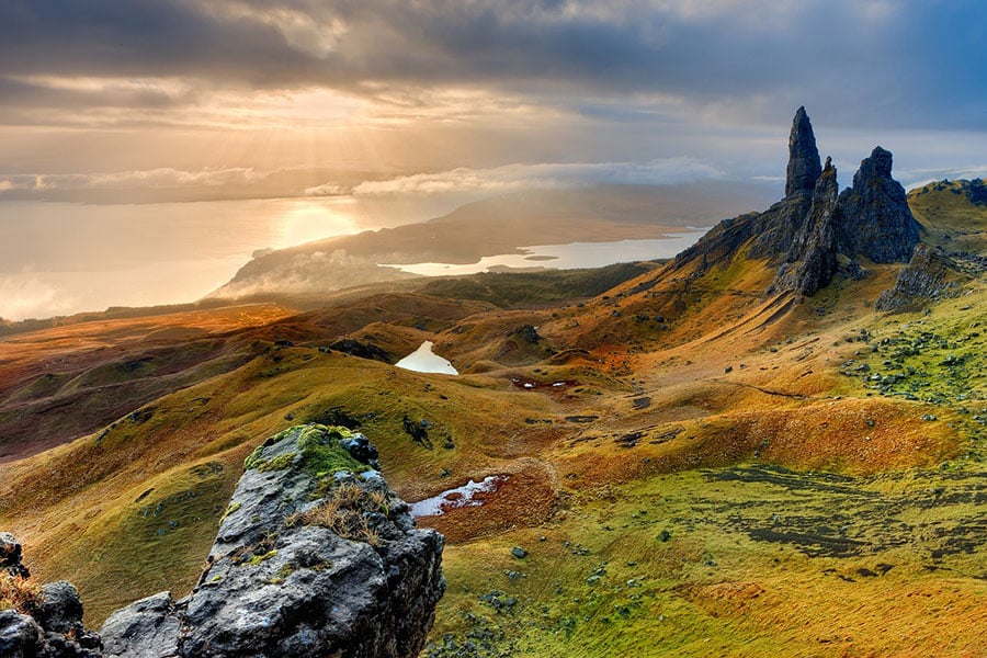 The Old Man Of Storr: Skurille Felsformationen auf der Insel Isle of Skye