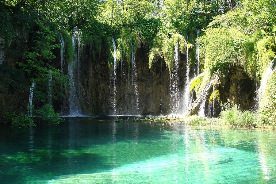 Plitvicer Seen mit Wasserfällen in Kroatien